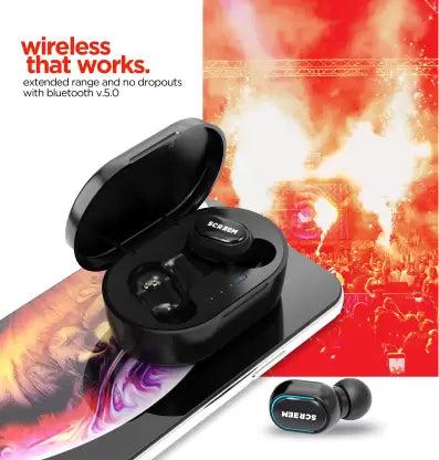 Screem Ibeza 2 Bluetooth Headset (Black, True Wireless) Screem Ibeza 2 Bluetooth Headset (Black, True Wireless)